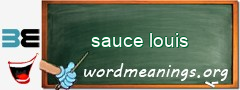 WordMeaning blackboard for sauce louis